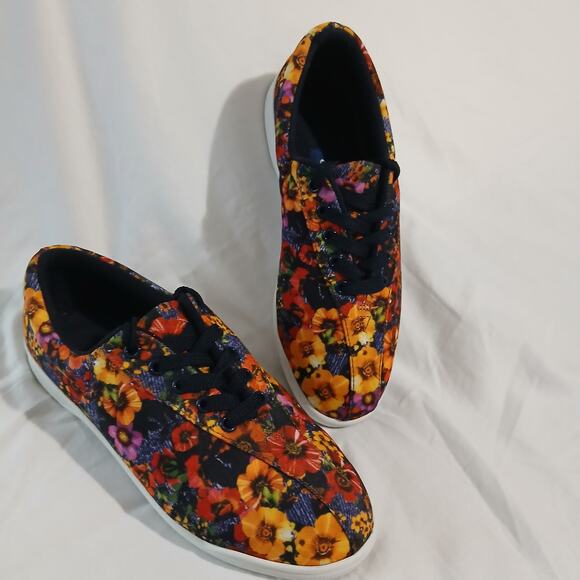 Easy Spirit W7 Floral Tie canvas style slp on sneaker High-quality white treads - Picture 11 of 14